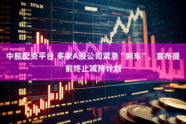中股配资平台 多家A股公司紧急“刹车”，宣布提前终止减持计划